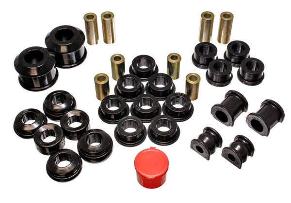 Energy Suspension 02-05 Honda Civic Si Black Hyper-Flex Master Bushing Set - Bull Strap