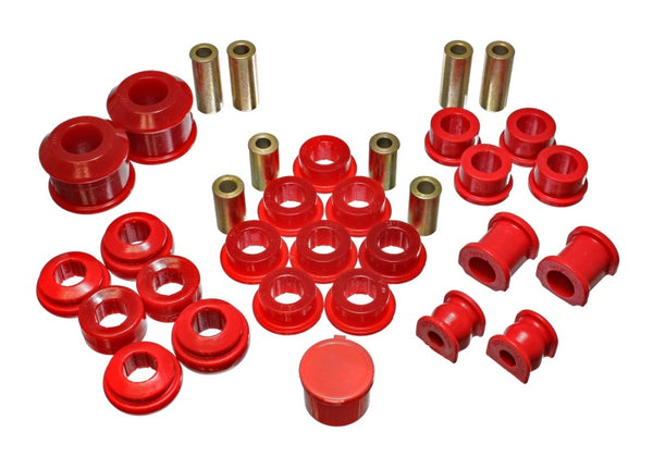 Energy Suspension 02-05 Honda Civic Si Red Hyper-Flex Master Bushing Set - Bull Strap