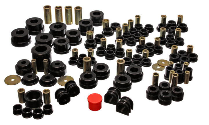 Energy Suspension 02-09 Nissan 350Z / 03-07 Infiniti G35 Coupe Black Hyper-Flex Master Bushing Set - Bull Strap
