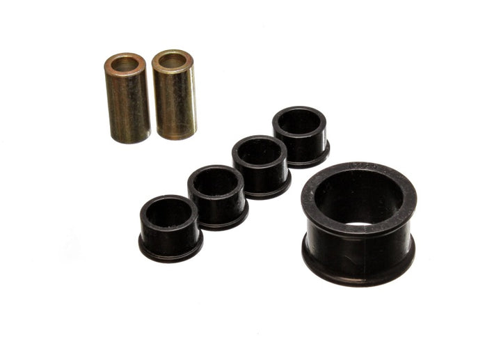 Energy Suspension 02-09 Nissan 350Z / 03-07 Infiniti G35 Coupe Black Rack and Pinion Bushing Set - Bull Strap
