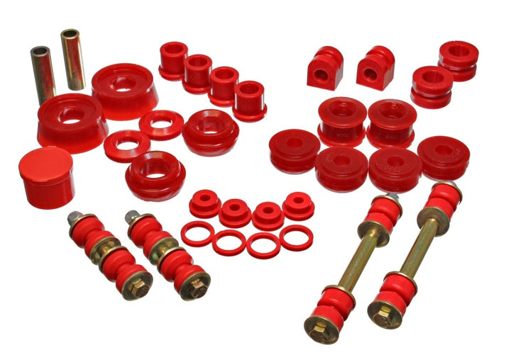 Energy Suspension 03-05 Dodge SRT-4 FWD Red Hyper-flex Master Bushing Set - Bull Strap