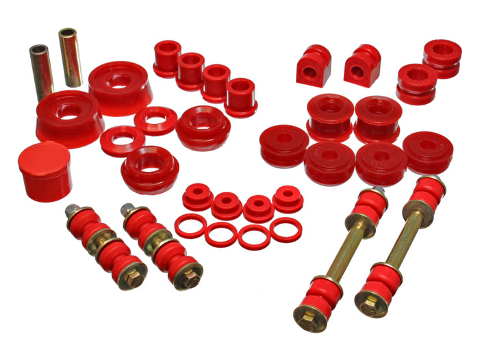Energy Suspension 03-05 Dodge SRT-4 FWD Red Hyper-flex Master Bushing Set - Bull Strap