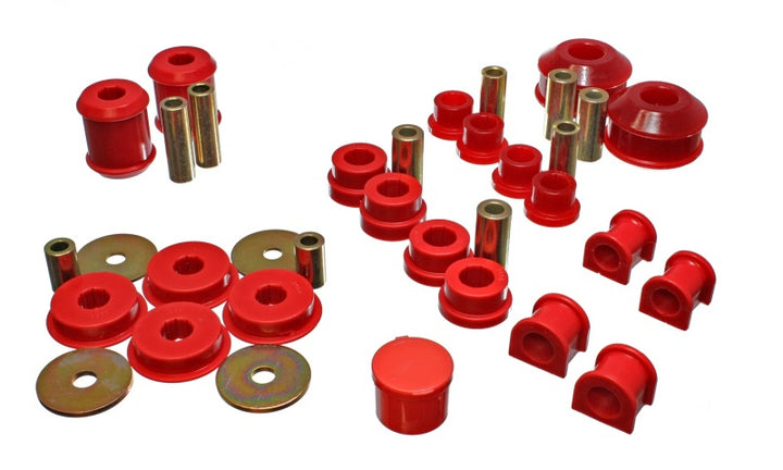Energy Suspension 03-05 Mitsubishi Lancer EVO 8 Red Hyper-flex Master Bushing Set - Bull Strap