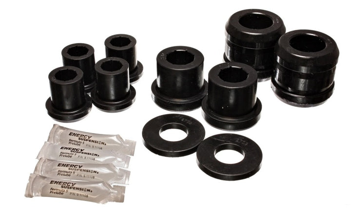 Energy Suspension 04-07 Mazda RX8 Black Front Control Arm Bushing Set - Bull Strap
