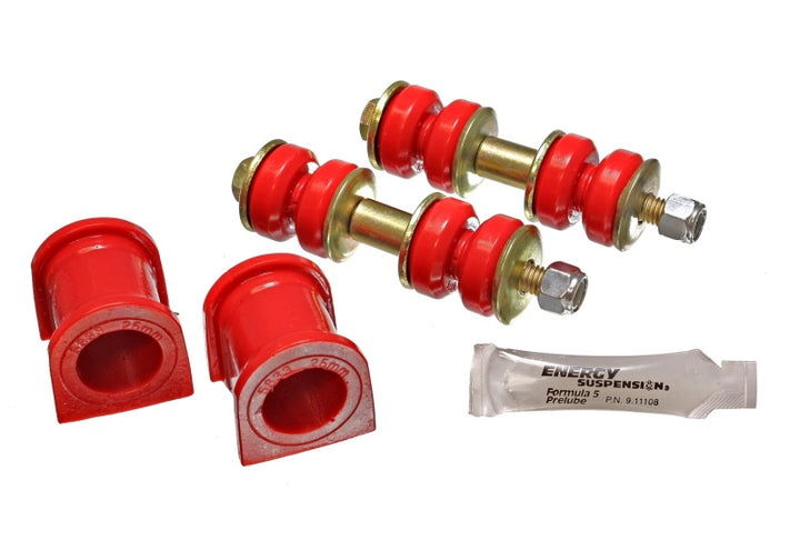 Energy Suspension 04-07 Scion xB Red 25mm Front Sway Bar Bushing Set - Bull Strap
