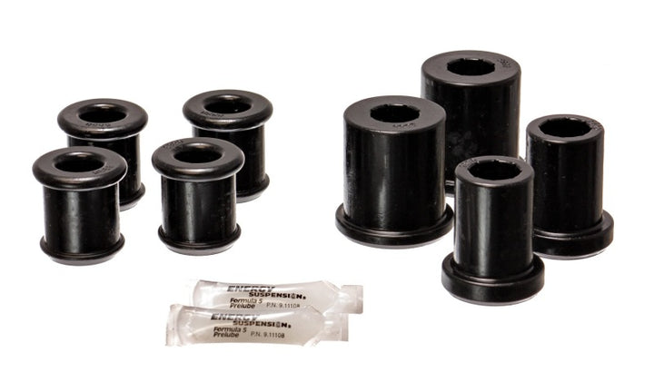 Energy Suspension 04-09 Cadillac XLR/XLR-V / 97-12 Corvette Black Front End C/A Bushing Set - Bull Strap