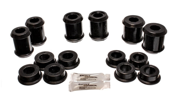 Energy Suspension 04-09 Cadillac XLR/XLR-V / 97-12 Corvette Black Rear End C/A Bushing Set - Bull Strap