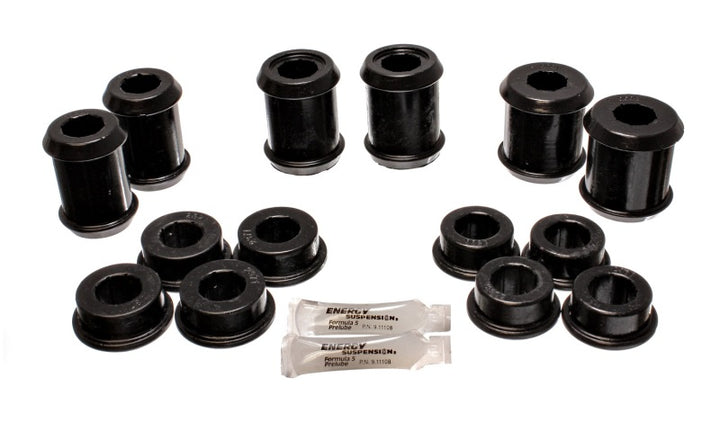 Energy Suspension 04-09 Cadillac XLR/XLR-V / 97-12 Corvette Black Rear End C/A Bushing Set - Bull Strap