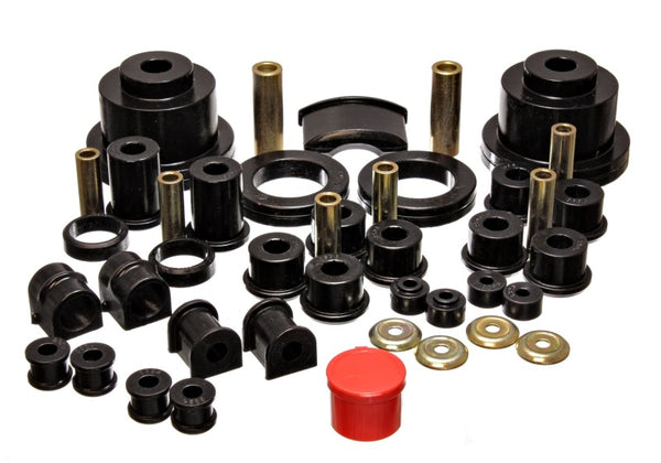 Energy Suspension 04 Pontiac GTO Black Hyper-flex Master Bushing Set - Bull Strap