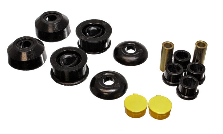 Energy Suspension 05-07 Scion tC / 03-06 Toyota Corolla/Matrix Black Front Control Arm Bushing Set - Bull Strap