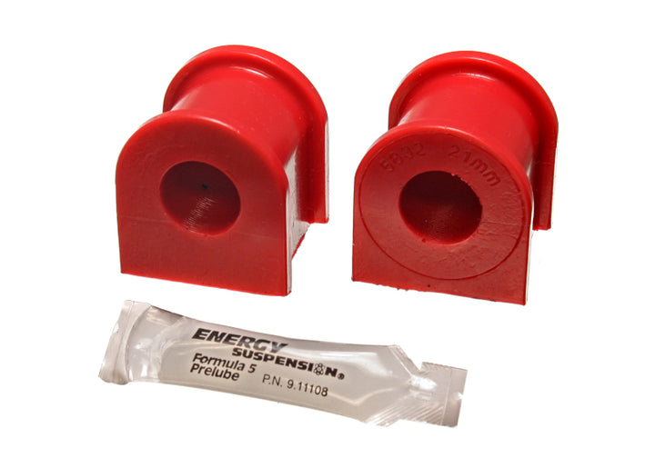 Energy Suspension 05-07 Scion tC Red 21mm Front Sway Bar Bushing Set - Bull Strap