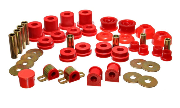Energy Suspension 05-07 Scion tC Red Hyper-Flex Master Bushing Set - Bull Strap