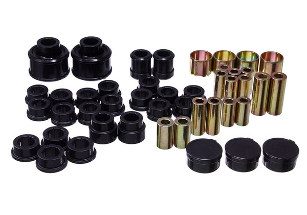 Energy Suspension 05-09 Subaru Legacy Rear Control Arm Bushing Set - Black - Bull Strap