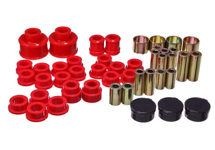 Energy Suspension 05-09 Subaru Legacy Rear Control Arm Bushing Set - Red - Bull Strap