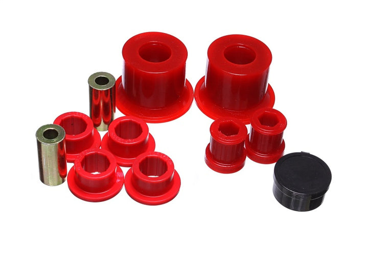 Energy Suspension 05-14 VW Jetta (Base) / 06-09 VW GTI Front Control Arm Bushing Set - Red - Bull Strap