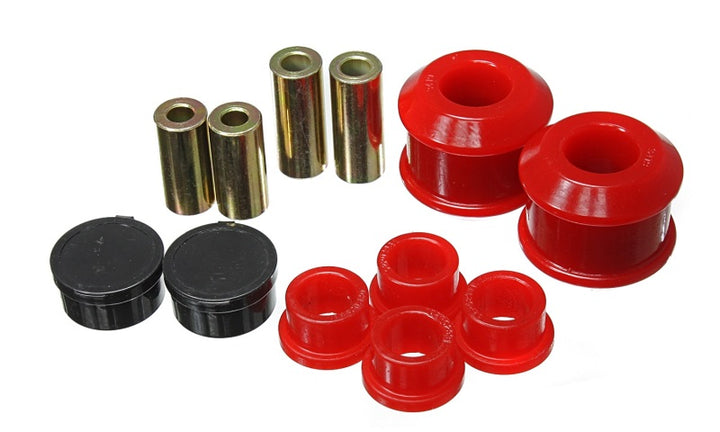 Energy Suspension 06-11 Honda Civic Red Front Control Arm Bushing Set - Bull Strap