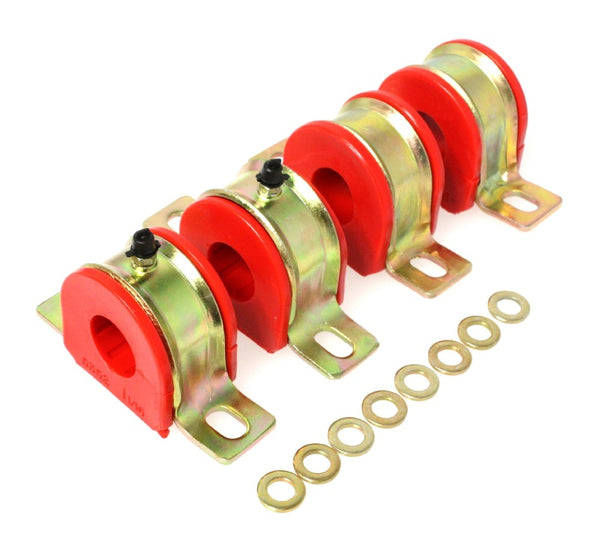 Energy Suspension 1-1/16in Gm Greaseable S/B Set - Red - Bull Strap