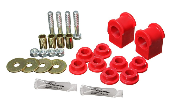 Energy Suspension 2005-07 Ford F-250/F-350 SD 2/4WD Rear Sway Bar Bushing Set - 1-1/8inch - Red - Bull Strap