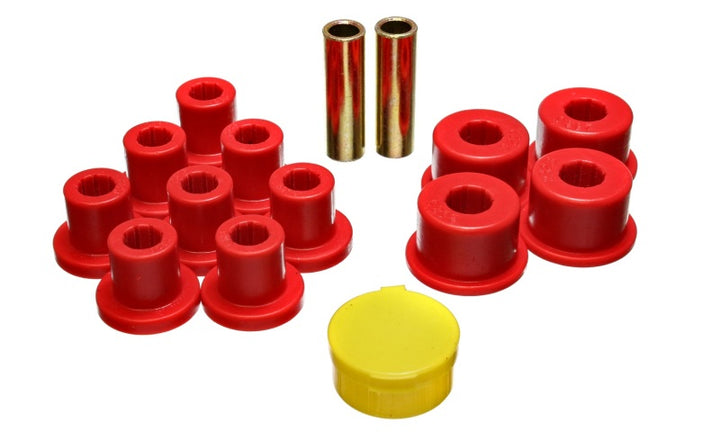 Energy Suspension 6/74-80 MG MGB Red Rear Leaf Spring Bushing Set - Bull Strap