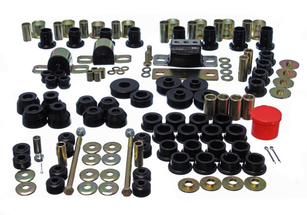 Energy Suspension 63-82 Chevrolet Corvette Black Hyper-flex Master Bushing Set - Bull Strap