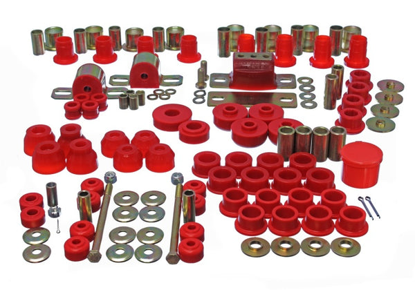 Energy Suspension 63-82 Chevrolet Corvette Red Hyper-flex Master Bushing Set - Bull Strap