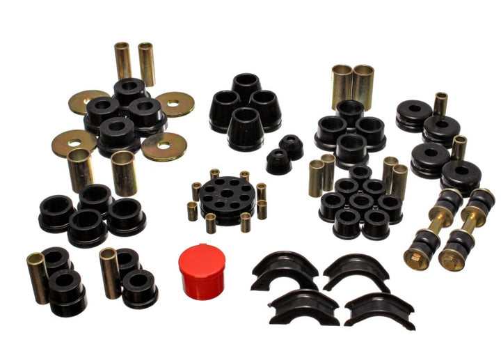 Energy Suspension 70-70 Nissan 240Z Black Hyper-Flex Master Bushing Set - Bull Strap