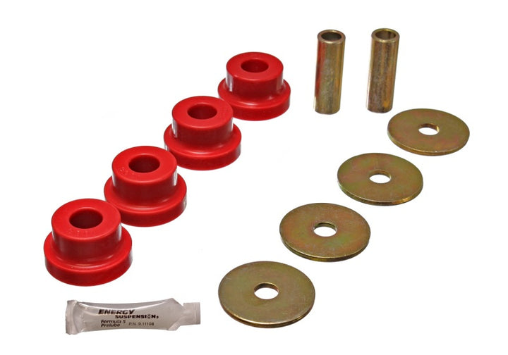 Energy Suspension 70-78 Nissan 240Z/260Z/280Z Red Differential Carrier (Mustache Bar) Bushings - Bull Strap