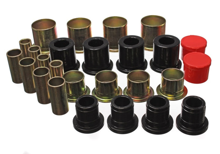 Energy Suspension 73-91 Ford K-5 Blazer/Denali XL/Suburban/Yukon Black Front Control Arm Bushing Set - Bull Strap