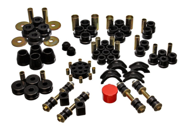 Energy Suspension 74-78 Nissan 260Z/280Z Black Hyper-Flex Master Bushing Set - Bull Strap