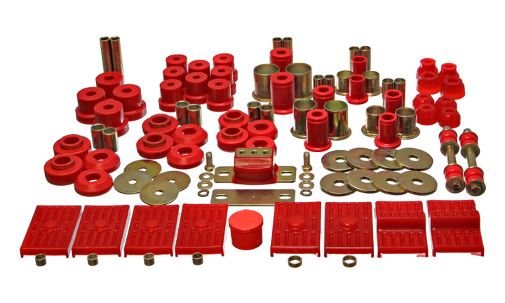Energy Suspension 76-79 Firebird / 75-79 Nova Red Hyper-flex Master Bushing Set - Bull Strap