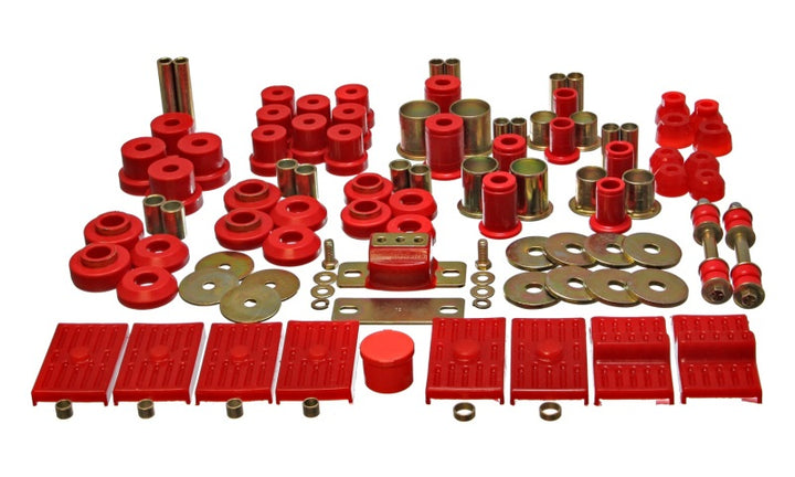 Energy Suspension 76-79 Firebird / 75-79 Nova Red Hyper-flex Master Bushing Set - Bull Strap
