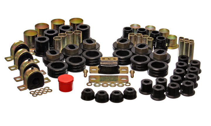 Energy Suspension 81-87 Chevy/GMC 2WD 1/2 Ton PickUp Black Hyper-flex Master Bushing Set - Bull Strap