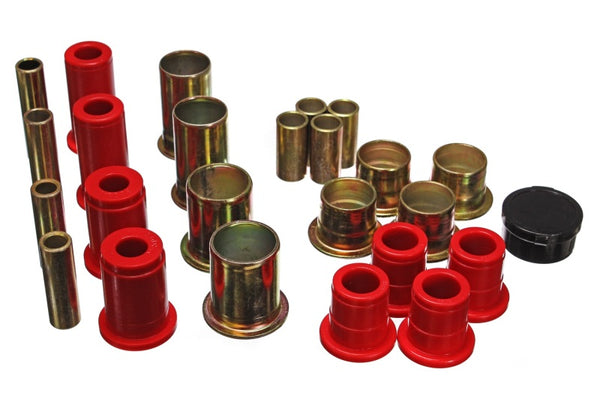 Energy Suspension 82-04 Ford Blazer/S10/S15 PickUp 2WD Red Front Control Arm Bushing Set - Bull Strap