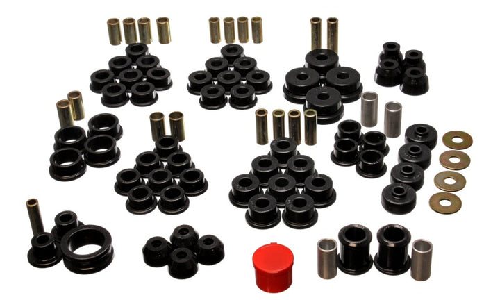 Energy Suspension 84-95 Chevrolet Corvette Black Hyper-flex Master Bushing Set - Bull Strap