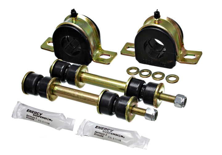 Energy Suspension 85-89 Ford Astro Van 2WD 1-1/4in Front Sway Bar Bushing Set - Black - Bull Strap