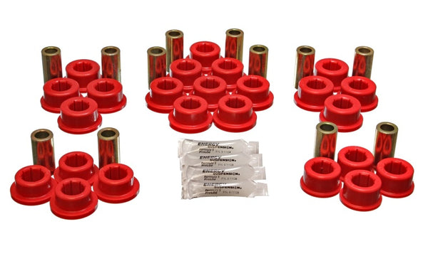 Energy Suspension 87-92 Toyota Supra Red Rear Control Arm Bushing Set - Bull Strap