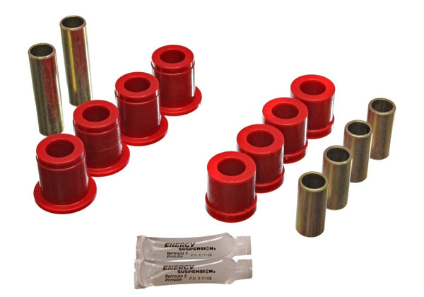 Energy Suspension 87-95 Nissan Pathfinder 2WD/4WD Red Front Control Arm Bushing Set - Bull Strap