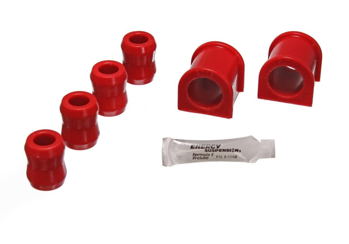 Energy Suspension 87-96 Jeep Wrangler YJ Red Frt 1-1/8in Sway Bar Bushing Set w/End Link Bushings - Bull Strap
