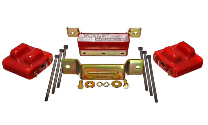 Energy Suspension 88-94 GM Blazer 4WD K Series Red Motor and Transmission Mounts; Zinc Finish - Bull Strap