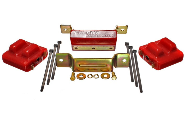 Energy Suspension 88-94 GM Blazer 4WD K Series Red Motor and Transmission Mounts; Zinc Finish - Bull Strap