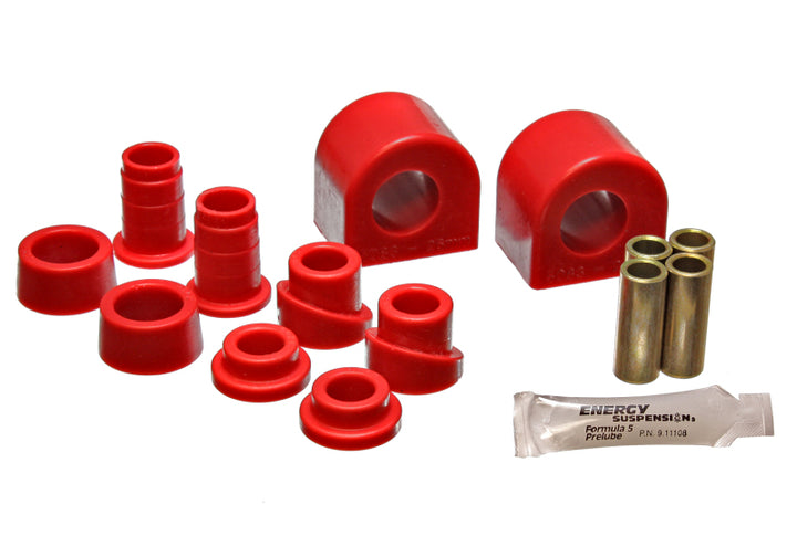Energy Suspension 88-96 Chevy Corvette Red 24mm Front Sway Bar Bushing Set (End Links Inc) - Bull Strap