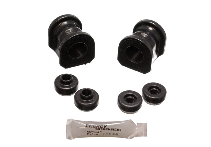 Energy Suspension 89-94 Nissan 240SX (S13) Black 24mm Front Sway Bar Bushing Set - Bull Strap