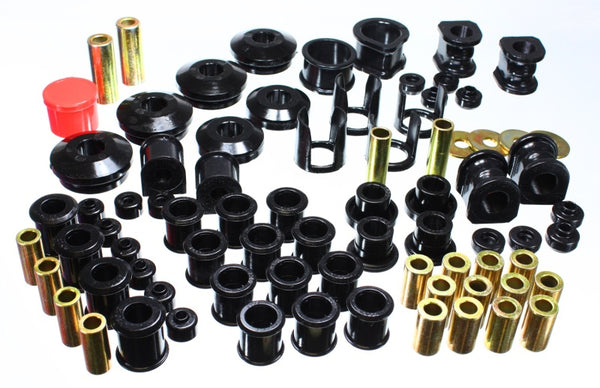 Energy Suspension 89-94 Nissan 240SX (S13) Black Hyper-Flex Master Bushing Set - Bull Strap