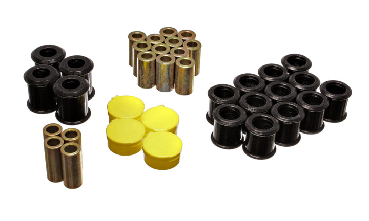Energy Suspension 89-94 Nissan 240SX (S13) Black Rear Control Arm Bushing Set - Bull Strap