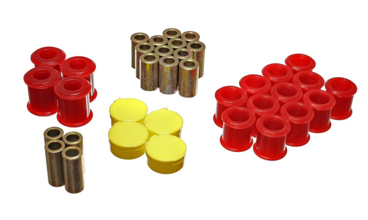 Energy Suspension 89-94 Nissan 240SX (S13) Red Rear Control Arm Bushing Set - Bull Strap