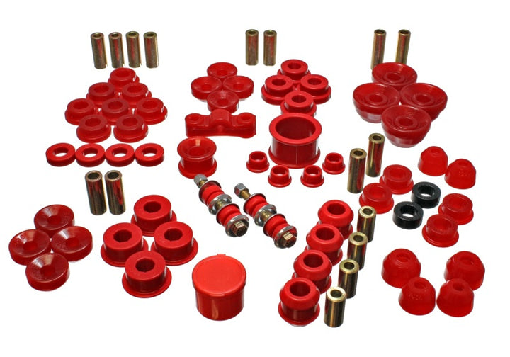Energy Suspension 90-93 Acura Integra Red Hyper-Flex Master Bushing Set - Bull Strap