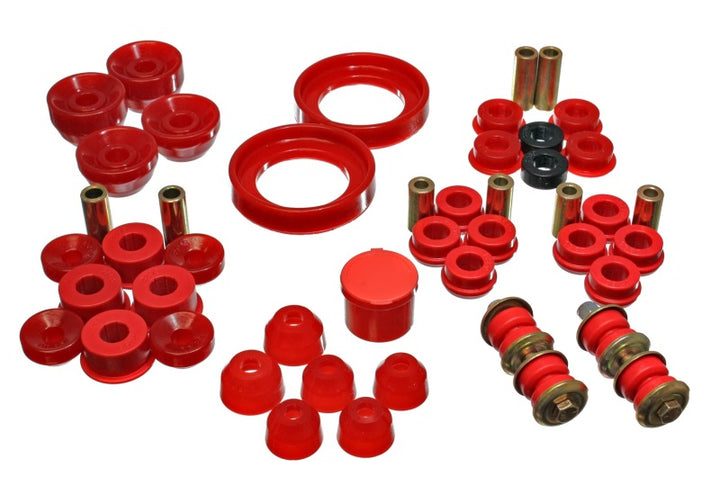 Energy Suspension 90-93 Honda Accord/Odyssey Red Hyper-Flex Master Bushing Set - Bull Strap