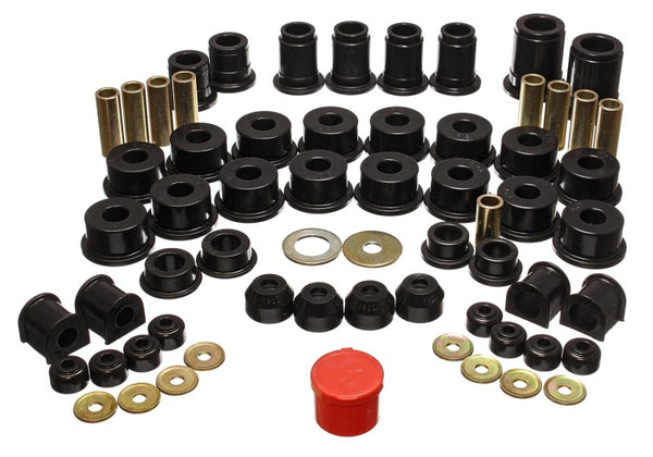 Energy Suspension 90-95 Toyota 4 Runner 2WD/4WD Black Hyper-Flex Master Bushing Set - Bull Strap