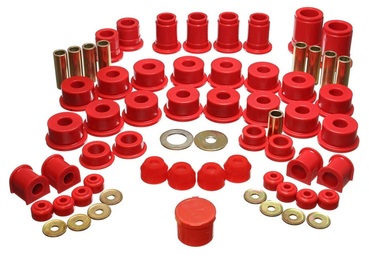 Energy Suspension 90-95 Toyota 4 Runner 2WD/4WD Red Hyper-Flex Master Bushing Set - Bull Strap