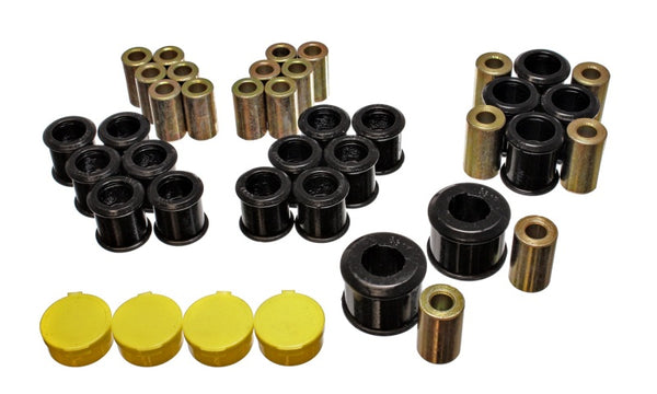 Energy Suspension 90-96 Nissan 300ZX Black Rear Control Arm Bushing Set - Bull Strap